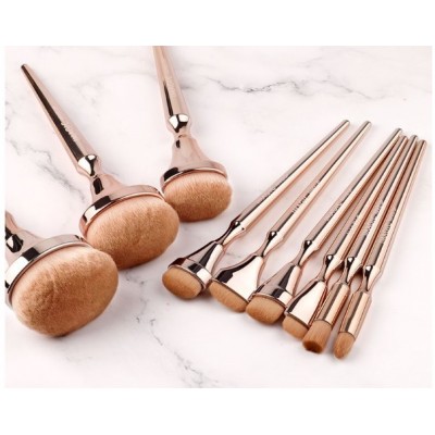 Yaeshii Champagne Color Makeup Professional Beauty Makeup Brush And Makeup Brush Set