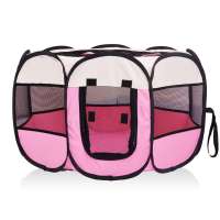 Pink stackable outdoor travelling large dog kennels cages