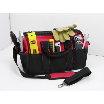 Hard Bottom Large Capacity Fashion Metal Handle Tech Tool Bag